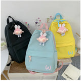 Kylethomasw Middle Student School Bags for Girls Teenagers Nylon Backpack Women Campus Casual Japanese Bagpack