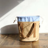 KYLETHOMASW  -  3D Large Capacity Thermal Insulation Bag Canvas Thickened Drawstring Lunch Handbag Japanese Style Polyester Picnic Box Pouch Men