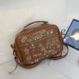 KYLETHOMASW  -  Cartoon Graffiti Mochila Trendy Underarm Mochilas Mujer 2025 New Boston School Bag Fashion Pillow Backpack Sweet Cool Backpacks
