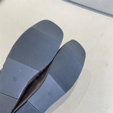 KYLETHOMASW  -  Pleated Mary Janes Flats Shoes Women Square Toe Pu Leather Comfortable Elegant Red Shoes Ladies Shallow Black Ballet Flats New