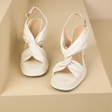KYLETHOMASW  -  Summer Fashion Women Thick Heel Sandals Casual Open Toe Ladies Stripper Party Dress Sandalias