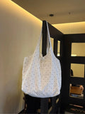 KYLETHOMASW  -  Polka Dot Knot Tote bags for Woman Large Capaci Handbag Commuter Bolsos Mujer New Casual Sac Femme Underarm Bolsas Canvas Bolso