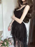 KYLETHOMASW  -  Spring French Vintage Elegant Dress Women Lace Hoolow Out Design Retro Party Dress Female Chic Casual Korean Pupolar Clothes