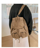 KYLETHOMASW  -  New Women Vintage Casual Backpack Y2k Aesthetic All Match Streetwear Schoolbags Japanese Luxury Design Simple Ins Backpacks