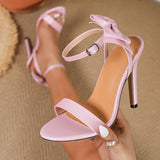 KYLETHOMASW  -  Summer Street Style Fashion Butterfly knot Buckle Strap Women Sandals Thin High Heels Wedding Shoes Zapatos Mujer