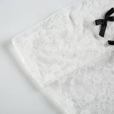 KYLETHOMASW  -  style sexy one shoulder lace patchwork bow decoration without trace strapless girl's feeling pure desire backless top