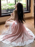 KYLETHOMASW  -  Sweet Princess Party Dress for Women Elegant Spaghetti Strap Princess Birthday Prom Vestidos Summer Slim Waist Female Robe New