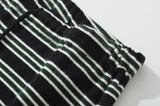 KYLETHOMASW  -  Vintage Striped Knit Shorts Women Drawstring Low Waist Casual Summer Wear