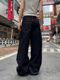 Kylethomasw Y2k Denim Low Waist Jeans Women Harajuku Wide Leg Baggy Pants High Street Oversize American Retro Cargo Trousers Grunge