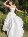 KYLETHOMASW  -  Ladies Floral Print Vacation Slim Fashion Dress Women Sleeveless Backless Maxi Dresses Elegant Evening Party Graduation Robe