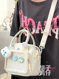 KYLETHOMASW  -  Japanese Girl Student Portable Shoulder Display Bag Female Transparent Handbags Slung Shoulder Multi-purpose Ita Bags JK Lolita