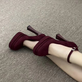 KYLETHOMASW  -  Nightclub Platform High Heel Women Mary Jane Shoes Elegant Shallow Buckle Shoes 2026 Spring Autumn Party Dress Ladies Pumps