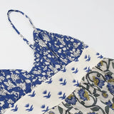 KYLETHOMASW  -  Cotton Rayon Boho Beach Floral Printed Long Strap Dresses Women Robe Sexy Sleeveless Deep V Neck Summer Dress Casual Vestidos