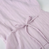 KYLETHOMASW  -  Solid Striped Simple Chic Women Causal Skirts Fashion Trendy Lace Up Summer New Slim Fit Blouses