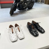 KYLETHOMASW  -  Women's diamond flat  fashionable shoe Comfortable Casual Flats Female Retro Shoes Low Heeled Soft Soled Flat Shoes