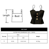 Kylethomasw 2024 New Summer French Style Cross-knit Suspender Women Summer Wear Sexy Beauty Camisole Black Slim High-end Bottom Bandeau Top