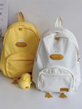 KYLETHOMASW  -  Sweet Cute Kawaii Duck Mochila Japanese Ins Bag Student Mochilas Mujer Teenage Girls Bolsas Zipper Bags for Woman Backpack