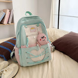 KYLETHOMASW  -  Sweet Love Heart Mochilas Mujer Simple Lightweighte Mochila Student Bag Korean Style Backpack Large Capacitybags for Woman