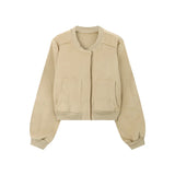 Kylethomasw Baseball Woolen Coat Cropped Bomber Jacket Oversized Streetwear Loose Casual Korean Fashion Uniform Winter Clothes Women