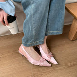 KYLETHOMASW  -  Fashion Butterfly-Knot Women Medium Heels Pumps Shoes Female Slingbacks Footwear Shallow Ladies Thin Heels Shoes Sandals