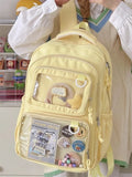 KYLETHOMASW  -  Japanese Style Kawaii Backpack Girls Transparent Ita Bag Women Large Capacity Backpack Fashion School Bag for College Student JK