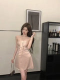 KYLETHOMASW  -  Evening Dresses Women Sleeveless Ruffles Halter Slim Slash Neck Backless Cocktail Dress Birthday Party Wedding Sexy