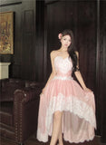KYLETHOMASW  -  Sweet Princess Party Dress for Women Elegant Spaghetti Strap Princess Birthday Prom Vestidos Summer Slim Waist Female Robe New