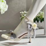 KYLETHOMASW  -  high heels for woman green purple wedding heels bow bridal heels designer shoes Lolita cosplay heels y2k heels rose