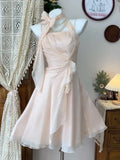 KYLETHOMASW  -  Pink Sexy Retro Elegant Woman Summer Dress Button Design Harajuku Princess Prom Dress Female Chic Korean Popular Clothes