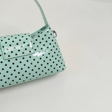 KYLETHOMASW  -  Women Sweet Polka Dot Patent Leather Underarm Bag Small Flap Design Single Short Handle Shoulder Bags Cute Daily Dating Handbags