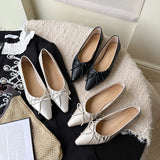 KYLETHOMASW  -  Fashion Pointed Toe Women Flats with Shoes Soft Butterfly-Knot Female Slip on Footwear Shallow Ladies Flats Shoes