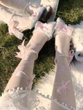 KYLETHOMASW  -  Japanese Original Gorgeous Flower Wedding Cla Series Lolita Bow Ribbon Sandals Sweet Elegant Gentle Summer High Heels for Women