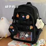 KYLETHOMASW  -  Japanese Harajuku antique girl bag female Korean all-match chic large-capacity backpack high school students backpacks