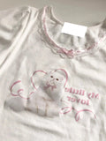 KYLETHOMASW  -  Chic Short Sleeve T-Shirt Women's Summer Dopaamine Sweet Short Style Cat Lace Trim Cotton Polyester Print round Neck Top