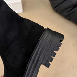 KYLETHOMASW  -  Women Chelsea Ankle Boots Autumn 2025 Suede Snow Short Botas Platform Mid Heels Women Shoes Designer Brand Casual Sport Boots