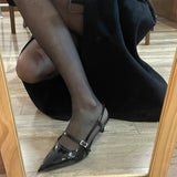 KYLETHOMASW  -  Summer Pointed Toe High Heels Women Sandals Design Style Thin Heels Banquet Party Sandalias Shoes