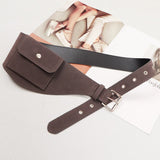 KYLETHOMASW  -  Korean Ins Niche Design Waist Bag Suede Belt Fashionable and Casual Waist Packs