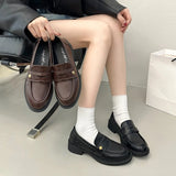 KYLETHOMASW  -  Women's Flat Shoes Autumn New Women Mary Jane Shoes Hot Sale Simple Ladies Fashion Causal Uniform Shoes Thick Bottom Non-slip