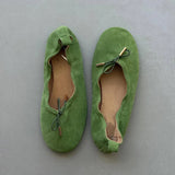 KYLETHOMASW  -  Sweet Bow Ballet Flats Shoes Round Toe Suede Flat Loafers Ladies Soft Comfortable Slip‑on Ballerina Shoes Casual Dress Footwear