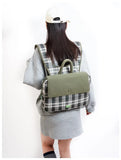 KYLETHOMASW  -  Women Y2k Aesthetic Kawaii Sweet Backpacks Contrast Color Plaid 16 Inch Laptop Bags Fashion Casual Preppy Schoolbags Japanese