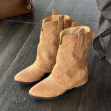 KYLETHOMASW  -  Pointed Toe Women Ankle Boots High Heels Shoes Autumn 2025 Designer Brand Chelsea Boots Fashion Chunky Leather Shoes Mujer Botas