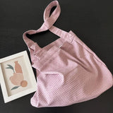 KYLETHOMASW  -  Korean Corduroy Shoulder Bags Niche Versatile Large Capacity Canvas Bag for Women
