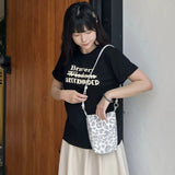 KYLETHOMASW  -  Y2k Aesthetic Leopard Mini Handbags Women Vintage Streetwear Shoulder Bag All Match Harajuku Lightweight Ins Handbags Crossbody