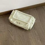 KYLETHOMASW  -  Trendy Transparent  Ita Bags All Match Kawaii Cute Solid Shoulder Handbags Fashion New Sweet Y2k Aesthetic Underarm Bag Japanese