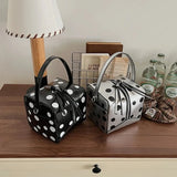 KYLETHOMASW  -  Polka Dot Handbag Personalized Box bags for Woman Small Square Bolsas Portable Bolsos Mujer Shoulder Crossbady Bolsa Sac Femme