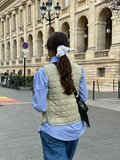 KYLETHOMASW  -  Women Y2K Tie Front Quilted Vest Plaid Floral V Neck Cropped Padded Gilet Coquette Sleeveless Jacket Going Out Top