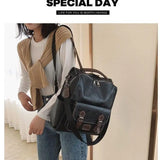 KYLETHOMASW  -  Casual Vintage Brown Backpacks Women Preppy Style Large Capacity Mochila Schoolbag Female Retro Y2k Backpack Aesthetic