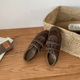 KYLETHOMASW  -  Autumn Red Coffee New Brand Women Flat Shoes Fashion Round Toe Sneakers Soft Flat Heel Ladies Casual Outdoor Single Shoes