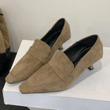 KYLETHOMASW  -  Street Style Pointed Toe Women Pumps Fashion Thin Low Heels Shoes Elegant Party Prom Dress Zapatos De Mujer