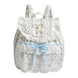 KYLETHOMASW  -  Hot Sale Of The Season New Urban Simple Style Women's Backpack Butterfly Knot Commuter Large Capacity Splicing Floral Print